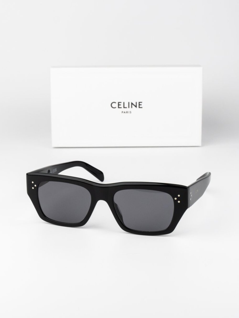 Celine 3 DOTS Men Sunglasses Black Grey Polarized CL40297U 01D NEW AUTHENTIC